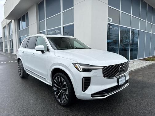Crystal White Pearl 2026 Volvo XC90 Plug-In Hybrid T8 Ultra 7-Seater