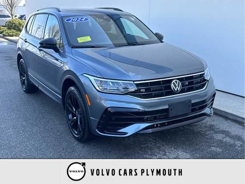 Platinum Gray Metallic 2024 Volkswagen Tiguan 2.0T SE R-Line Black