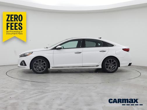 White 2019 Hyundai SONATA Limited