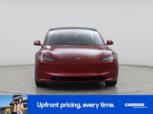 Red 2025 Tesla Model 3 Long Range
