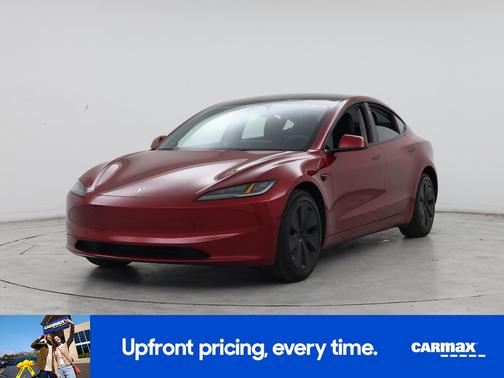 Red 2025 Tesla Model 3 Long Range