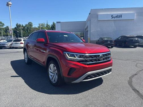 Aurora Red Metallic 2021 Volkswagen Atlas Cross Sport 2.0T SE w/Technology 4MOTION