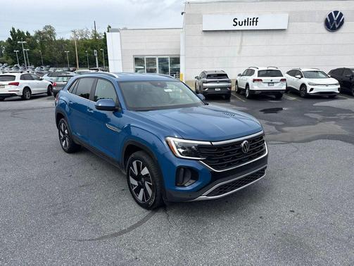 mountain lake blue metallic 2026 Volkswagen Atlas Cross Sport 2.0T SE w/Technology 4MOTION