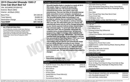 2015 Chevrolet Silverado 1500 1LT