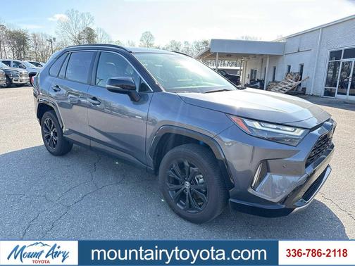 Magnetic Gray Metallic/Midnight Black Metallic 2024 Toyota RAV4 Hybrid SE