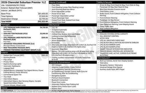 2026 Chevrolet Suburban Premier