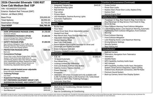 2026 Chevrolet Silverado 1500 RST