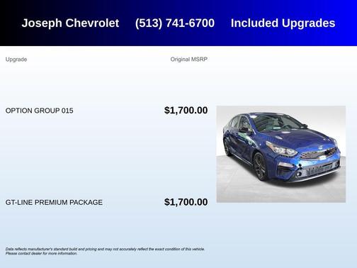 Deep Sea Blue 2021 Kia Forte GT-Line