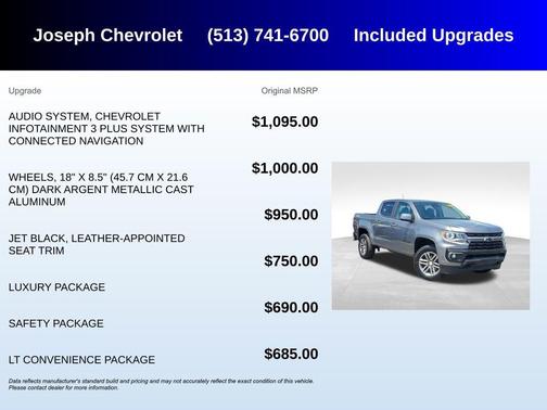 Satin Steel Metallic 2022 Chevrolet Colorado LT