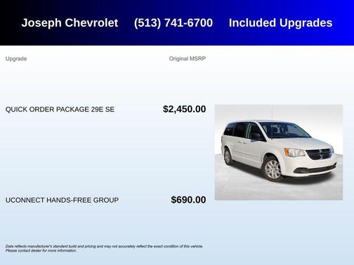 Bright White Clearcoat 2015 Dodge Grand Caravan AVP/SE