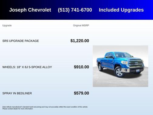 Blazing Blue Pearl 2016 Toyota Tundra SR5