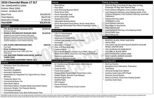 2026 Chevrolet Blazer 3LT