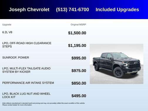 Black 2026 Chevrolet Silverado 1500 ZR2