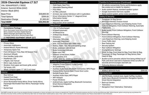 2026 Chevrolet Equinox 1LT