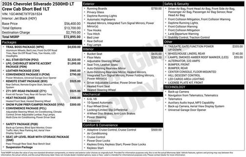 Cypress Gray 2026 Chevrolet Silverado 2500 LT