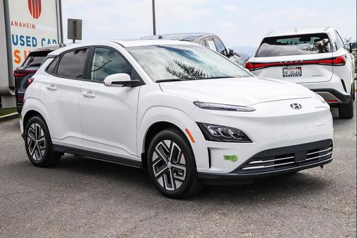 Lunar White 2023 Hyundai KONA EV Limited