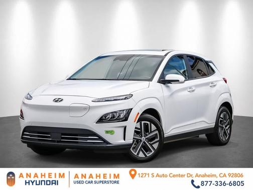 Lunar White 2023 Hyundai KONA EV Limited