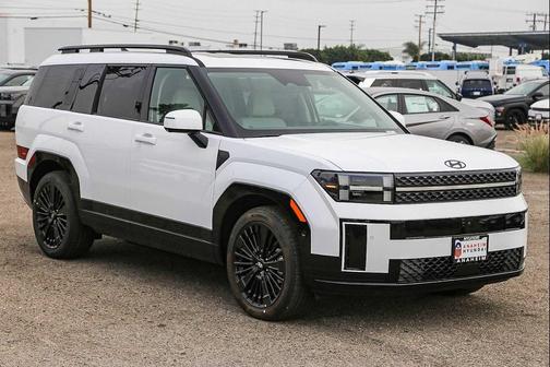 Serenity White 2026 Hyundai SANTA FE HEV Calligraphy