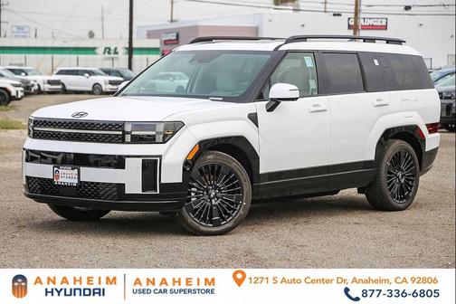 Serenity White 2026 Hyundai SANTA FE HEV Calligraphy