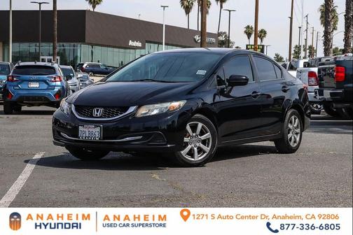 Black 2015 Honda Civic LX