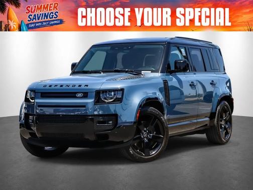 Blue 2025 Land Rover Defender 110 P400 X-Dynamic SE