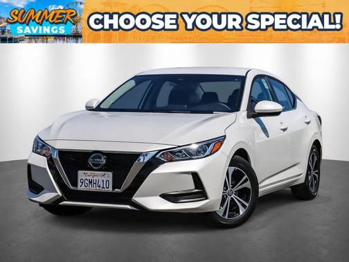 Aspen White Tricoat 2023 Nissan Sentra SV