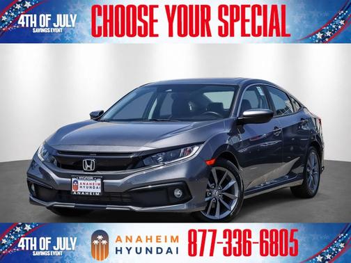Modern Steel Metallic 2019 Honda Civic EX-L