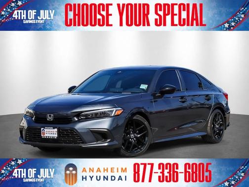 Meteorite Gray Metallic 2024 Honda Civic Sport