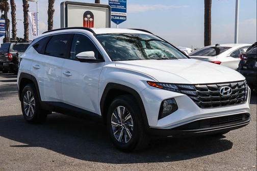 Quartz White 2022 Hyundai TUCSON Hybrid Blue