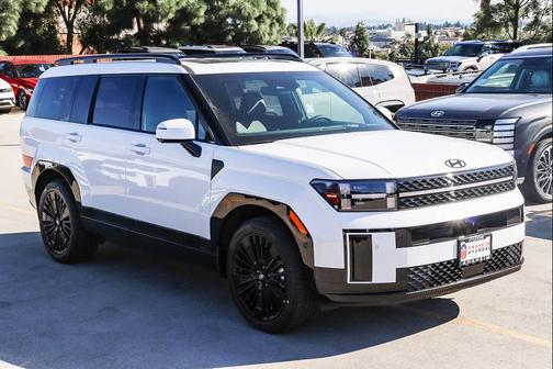 Serenity White 2026 Hyundai SANTA FE HEV Calligraphy