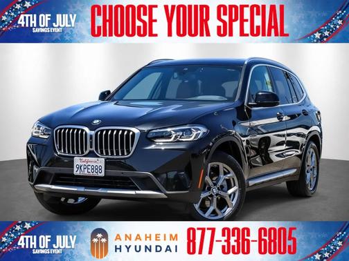 Black Sapphire Metallic 2024 BMW X3 xDrive30i