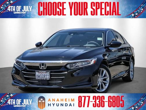 Crystal Black Pearl 2021 Honda Accord LX 1.5T