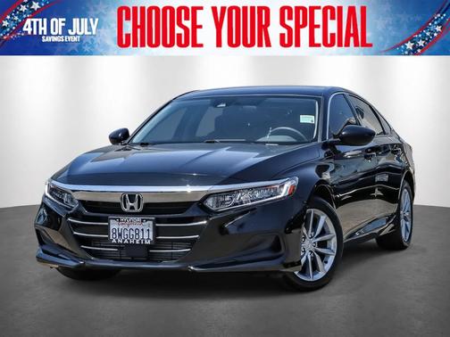 Crystal Black Pearl 2021 Honda Accord LX 1.5T