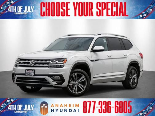 Pure White 2019 Volkswagen Atlas 3.6L SEL