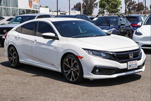 Platinum White Pearl 2019 Honda Civic Sport