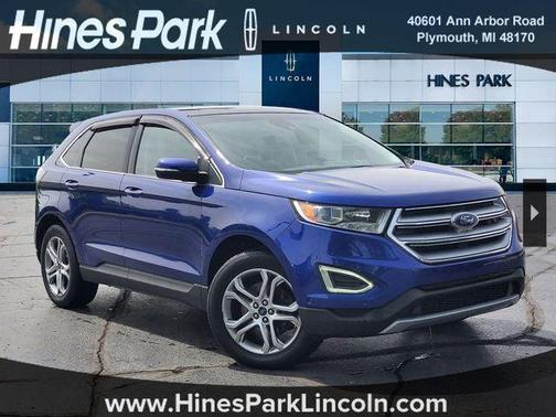 Deep Impact Blue Metallic 2015 Ford Edge Titanium