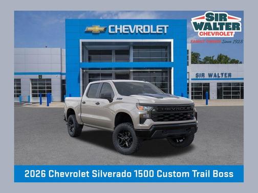 White Sand 2026 Chevrolet Silverado 1500 Custom Trail Boss