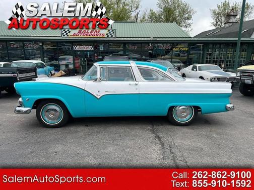 Light Blue 1955 Ford Fairlane Crown Victoria 2 Door