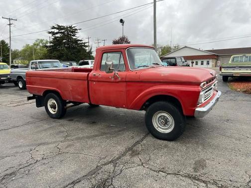 Red 1965 Ford F100 Base