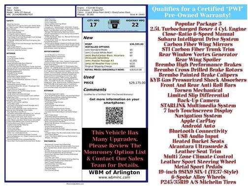 2019 Subaru WRX STI Base