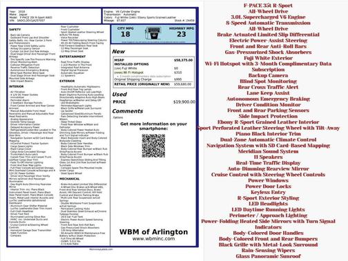 2018 Jaguar F-PACE 35t R-Sport