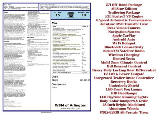 2018 Chevrolet Silverado 1500 2LT