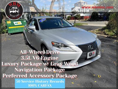 Silver Lining Metallic 2014 Lexus IS 350 Base