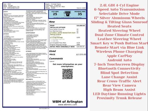 2018 Hyundai SONATA Sport+