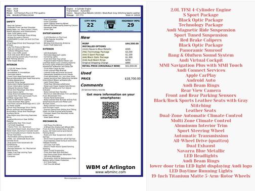 2019 Audi S3 2.0T Premium Plus