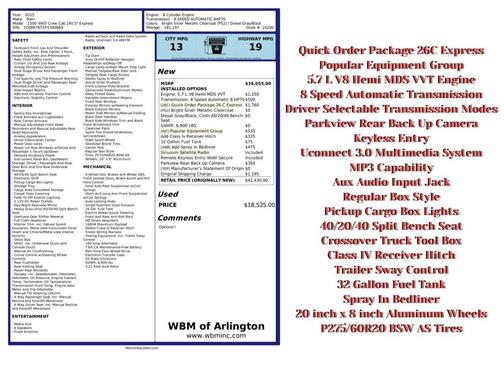 2015 RAM 1500 Tradesman/Express