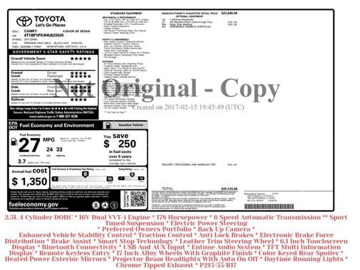 2017 Toyota Camry SE