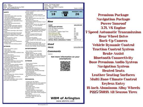2009 INFINITI G37 Journey