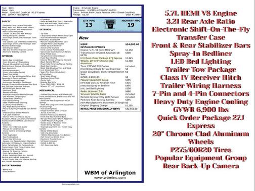 2016 RAM 1500 Tradesman/Express