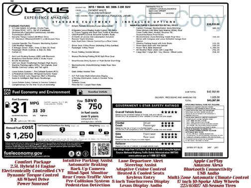 2019 Lexus NX 300h Base